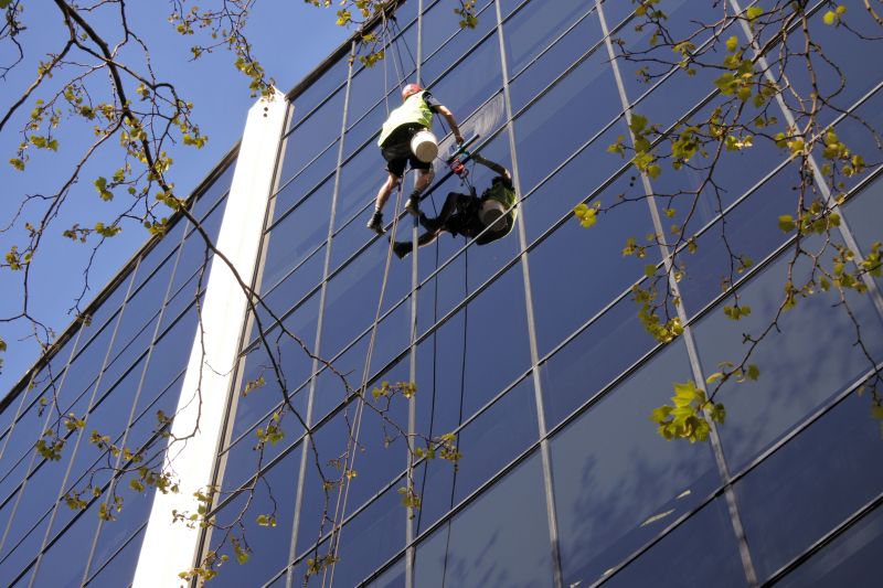 Office Building Window Washing detail
